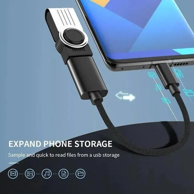 Alt view image 5 of 7 - Universal USB to Type C Adapter for Mobile Mini Type C Jack Splitter Smartphone USB C Connectors OTG Converter Type C