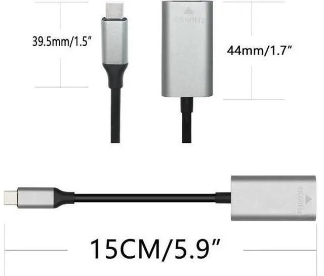 Alt view image 7 of 7 - USB C to HDMI Adapter 3.9in Cable, 4K 60Hz Type C Male to HDMI Female Converter Adapter, Support USB C Port DP Alt Mode Output, for Mobile Phones, Tablets, Laptops