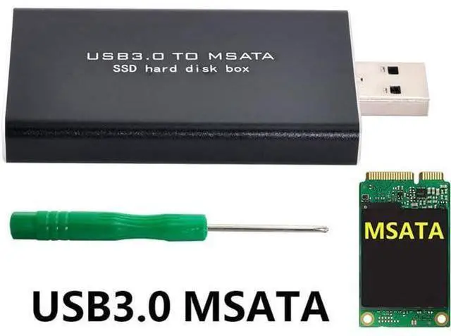 Alt view image 5 of 7 - Mini PCI-E mSATA to USB 3.0 External SSD PCBA Conveter Adapter Pen Driver Card with Case