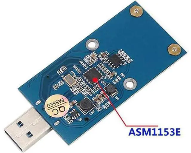 Alt view image 6 of 7 - Mini PCI-E mSATA to USB 3.0 External SSD PCBA Conveter Adapter Pen Driver Card with Case