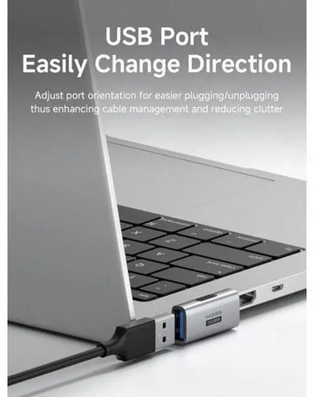 Alt view image 2 of 7 - USB 3.2 Adapter 2 Pack, 90 Degree Right and Left Angle USB A Male to Female Connector OTG Adapter Cable Extender for Laptops Charger PC Car Mouse Keyboard (Vertical Front)