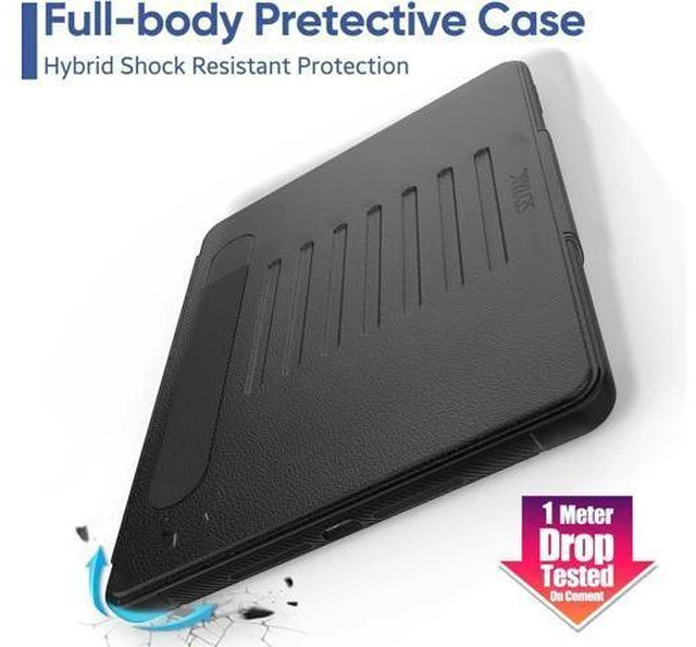 Alt view image 6 of 7 - Case for Pad 9th/8th/7th Generation 10.2'', Strong Magnetic Auto Sleep Shockproof Case with Absorbing Multi-Angles Stand, Pen Holder, Card Slot for Pad 10.2 Inch 2021/2020/2019 (Purple)