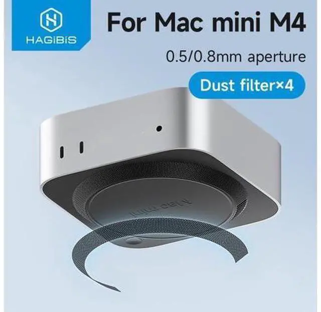 Alt view image 7 of 7 - Dust Mesh Filter for Mac mini M4 / M4 Pro 2024, PVC Dustproof Net Stickers Anti Dust Proof Adhesive Cover for Mac mini 2024 only