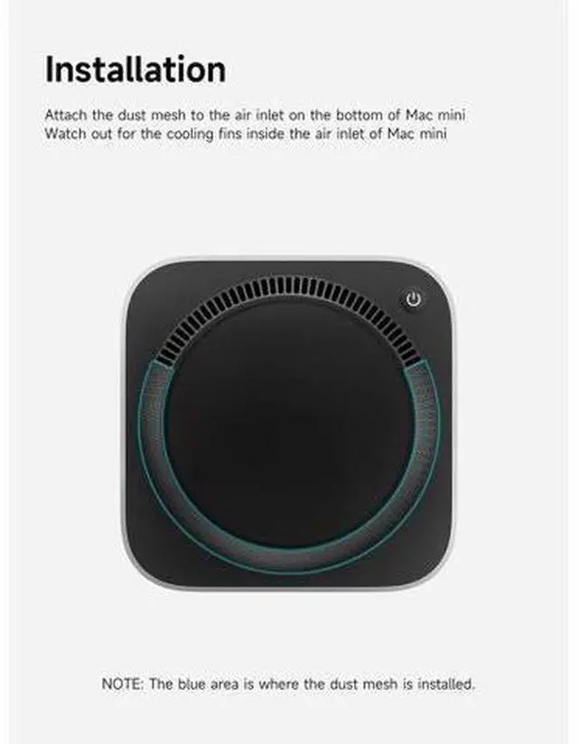 Alt view image 4 of 7 - Dust Mesh Filter for Mac mini M4 / M4 Pro 2024, PVC Dustproof Net Stickers Anti Dust Proof Adhesive Cover for Mac mini 2024 only