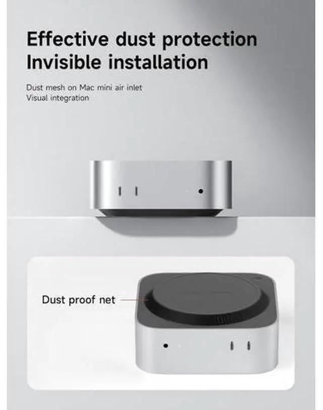 Alt view image 3 of 7 - Dust Mesh Filter for Mac mini M4 / M4 Pro 2024, PVC Dustproof Net Stickers Anti Dust Proof Adhesive Cover for Mac mini 2024 only