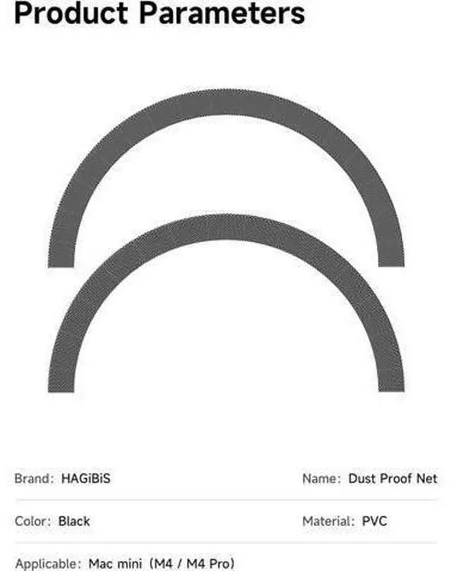 Alt view image 5 of 7 - Dust Mesh Filter for Mac mini M4 / M4 Pro 2024, PVC Dustproof Net Stickers Anti Dust Proof Adhesive Cover for Mac mini 2024 only