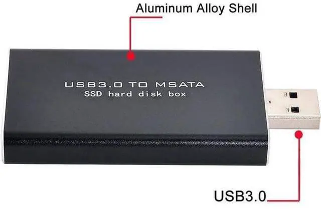 Alt view image 2 of 7 - Mini PCI-E mSATA to USB 3.0 External SSD PCBA Conveter Adapter Pen Driver Card with Case