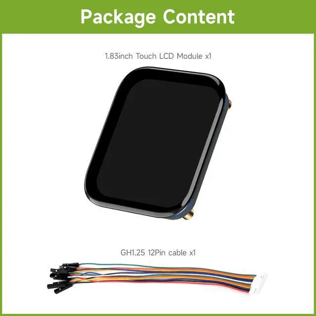 Alt view image 2 of 5 - 1.83inch Touch LCD Display Module, Micro LCD Display, 240×284 Resolution, IPS, SPI and I2C Communication, 262K Display Color