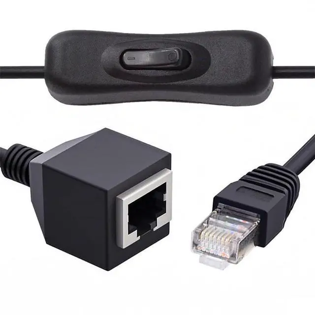 Main image of Cable RJ45 CAT6 8P8C STP UTP Male to Female Extension Cable with 304 Singal Switch On/Off LAN Ethernet Network Patch Cord (60cm)