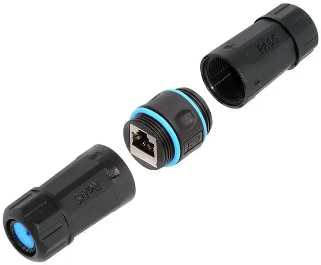 Main image of Connector M20 Locking IP68 Waterproof UTP STP RJ45 Female to CAT6 Female Networking Patch Extension Adapter Coupler