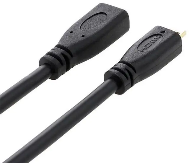 Alt view image 2 of 7 - HDMI 1.4 D Type Micro HDMI Male to Micro HDMI Female M/F Extension Cable 30cm