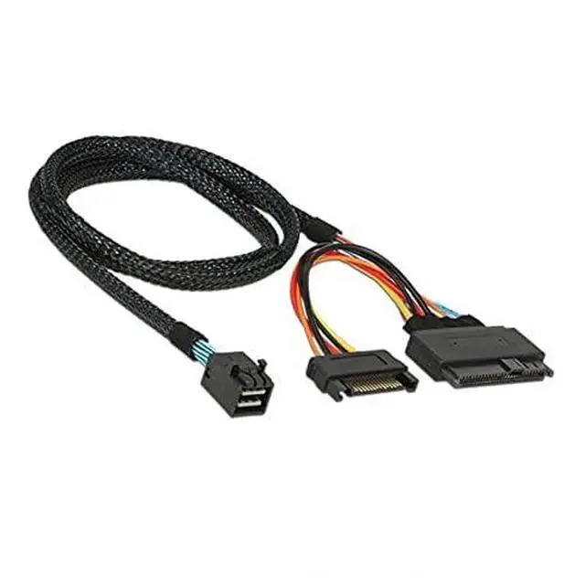 Alt view image 3 of 7 - U.2 U2 SFF-8639 NVME PCIe SSD Cable for Mainboard Intel SSD 750 p3600 p3700 M.2 SFF-8643 Mini SAS HD