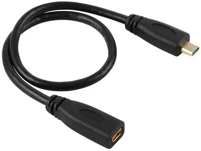 Alt view image 7 of 7 - HDMI 1.4 D Type Micro HDMI Male to Micro HDMI Female M/F Extension Cable 30cm