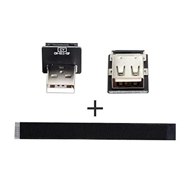 Alt view image 5 of 7 - Up Angled USB 2.0 Type-A Male to Female Extension Data Flat Slim FPC Cable for FPV & Disk & Scanner & Printer 200CM