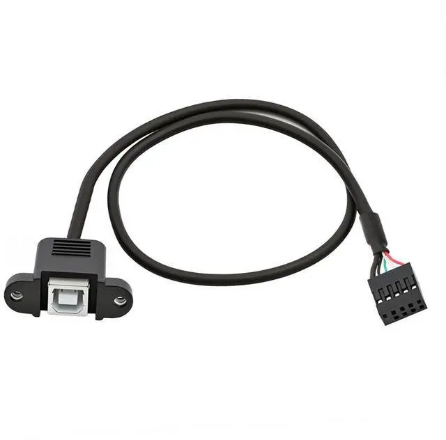 Main image of USB 2.0 Front Panel Header 9/10Pin Male to USB 2.0 Type-B Female Mainboard Header Port Extension Cable Adapter 1.4FT/0.5M