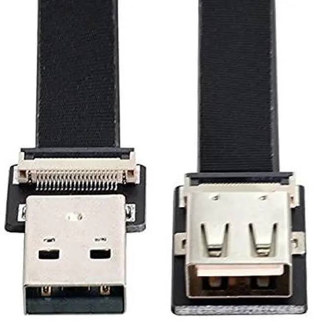 Alt view image 2 of 5 - USB 2.0 Type-A Male to Female Extension Data Flat Slim FPC Cable for FPV & Disk & Scanner & Printer 100CM