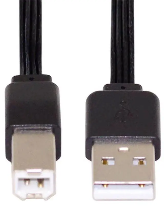 Main image of 13cm USB 2.0 Type-A Male to Type-B Male Male Data Flat Slim FPC Cable for Scanner & Disk & Printer
