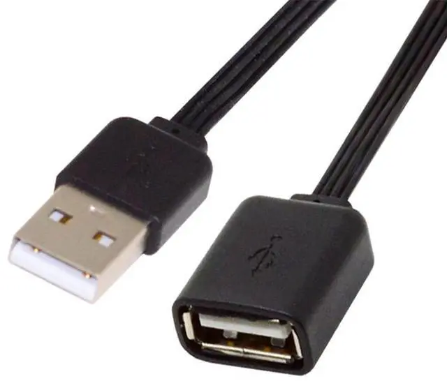 Main image of 13cm USB 2.0 Type-A Male to Type-A Male Female Data Flat Slim FPC Cable for FPV & Disk & Phone