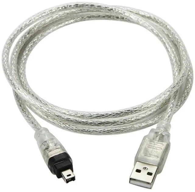 Main image of USB Male to Firewire IEEE 1394 4Pin Male iLink Adapter Cord Cable for DCR-TRV75E DV 1m USB Firewire Cable