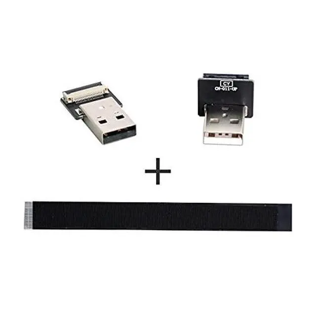 Alt view image 4 of 6 - Up Angled USB 2.0 Type-A Male to Type-A Male Data Flat Slim FPC Cable 90 Degree for FPV & Disk & Scanner & Printer 200CM