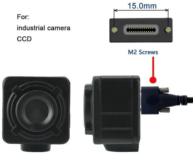 Alt view image 3 of 7 - USB 3.1 Type-C Dual Screw Locking to Standard USB3.0 Data Cable 1.2m Panel Mount Type