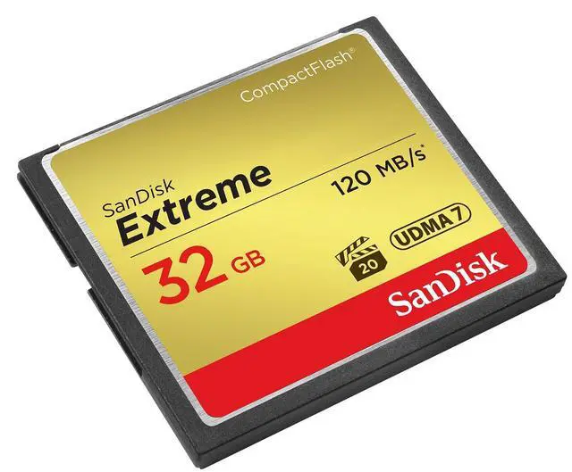 Main image of 32GB Extreme CompactFlash Memory Card UDMA 7 Speed Up To 120MB/s - SDCFXSB-032G-G46