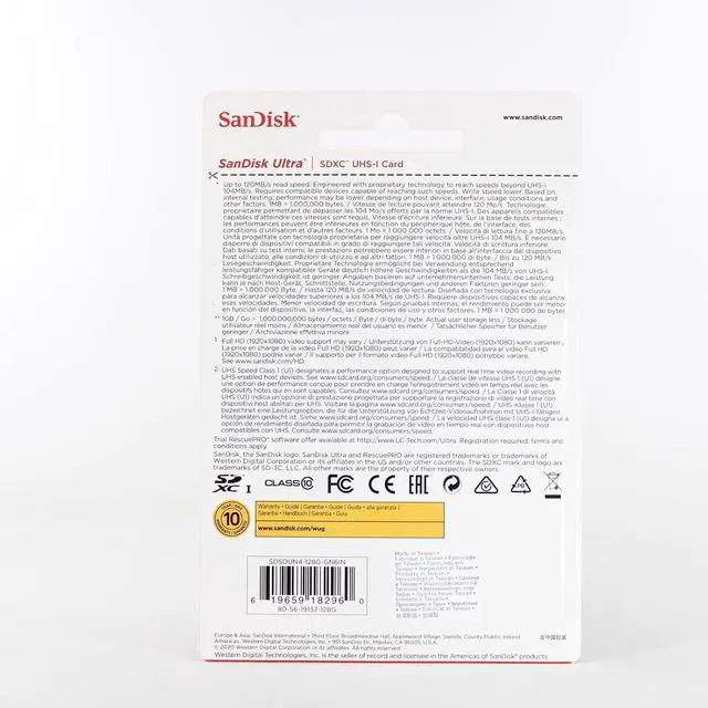Alt view image 3 of 3 - Ultra Plus SD Card, 128GB, SDSDUNB-128G-GN6IN