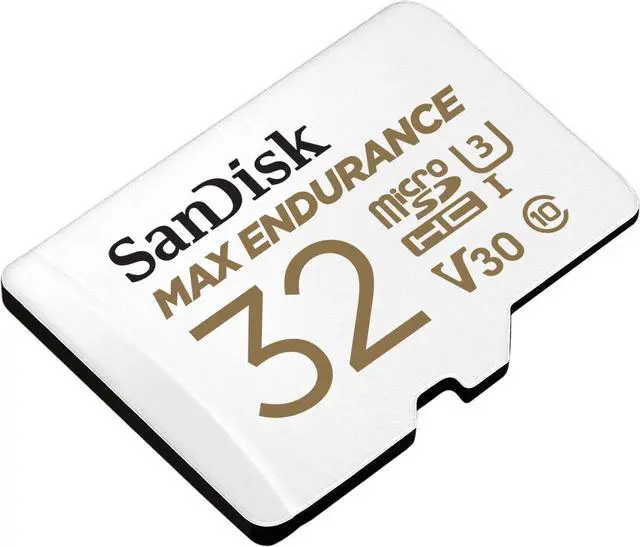 Alt view image 3 of 6 - 32GB MAX Endurance microSDHC Card with Adapter for Home Security Cameras and Dash cams - C10, U3, V30, 4K UHD, Micro SD Card - SDSQQVR-032G-GN6IA