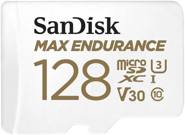 Main image of 128GB MAX Endurance microSDXC Card with Adapter for Home Security Cameras and Dash cams - C10, U3, V30, 4K UHD, Micro SD Card - SDSQQVR-128G-GN6IA