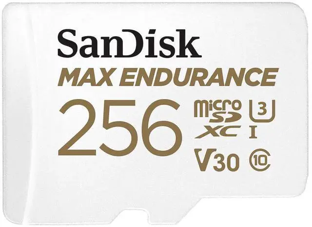 Main image of 256GB MAX Endurance microSDXC Card with Adapter for Home Security Cameras and Dash cams - C10, U3, V30, 4K UHD, Micro SD Card - SDSQQVR-256G-GN6IA