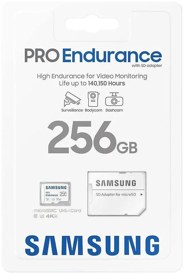 Alt view image 3 of 6 - PRO Endurance 256GB MicroSDXC Memory Card with Adapter for Dash Cam, Body Cam, and Security Camera, Class 10, U3, V30 (MB-MJ256KA/AM)