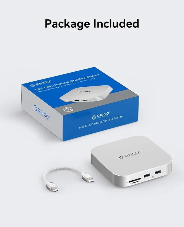 Alt view image 7 of 7 - MiniLink Mac mini M4 Dock & Stand, Hub with 2 × USB 3.0 Ports (5Gbps), 2 × USB 2.0 Ports, SD/TF Card Readers (3.0), 3.5mm Headphone & Microphone Jacks, Compatible with Mac mini M4/M4 Pro (M48P)