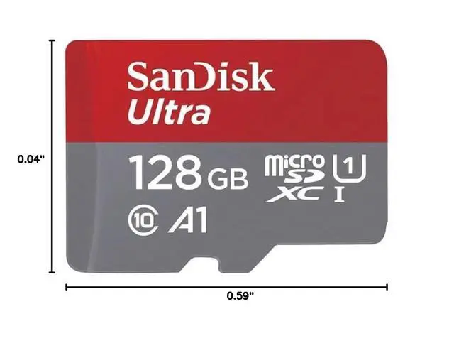Alt view image 6 of 6 - 128GB Ultra microSDXC UHS-I Memory Card - Up to 140 MB/s, C10, U1, Full HD, A1, Micro SD Card - SDSQUAB-128G-GN6MN
