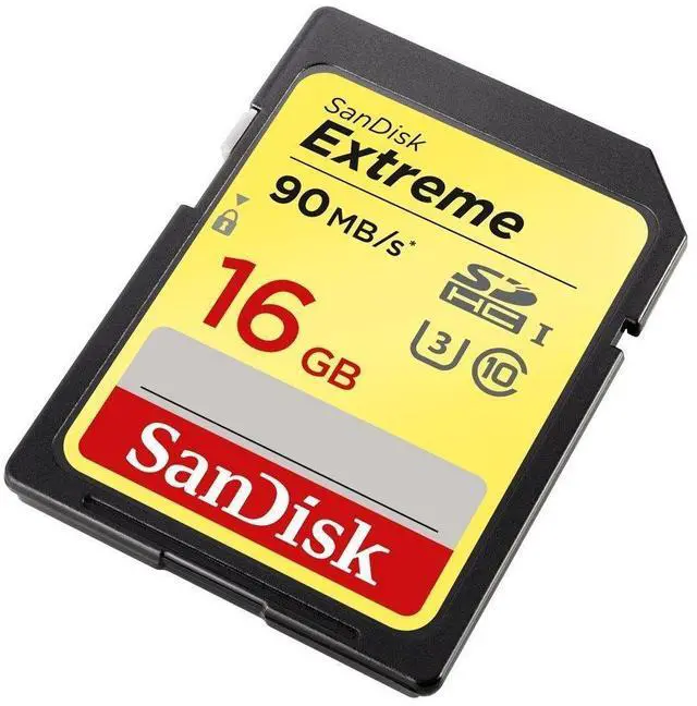 Main image of 16GB Extreme SDHC UHS-I Memory Card - 90MB/s, C10, U3, V30, 4K UHD, SD Card - SDSDXNE-016G-GNCIN