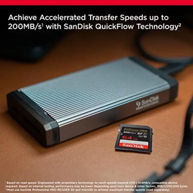 Alt view image 2 of 7 - 64GB Extreme PRO SDXC UHS-I Memory Card - C10, U3, V30, 4K UHD, SD Card - SDSDXXU-064G-GN4IN
