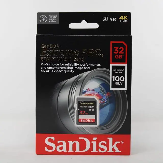 Alt view image 2 of 4 - Extreme Pro 32GB SDHC UHS-I Card (SDSDXXG-032G-GN4IN)