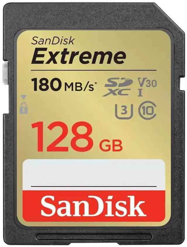 Main image of 128GB Extreme SDXC UHS-I Memory Card - C10, U3, V30, 4K, UHD, SD Card - SDSDXVA-128G-GNCIN