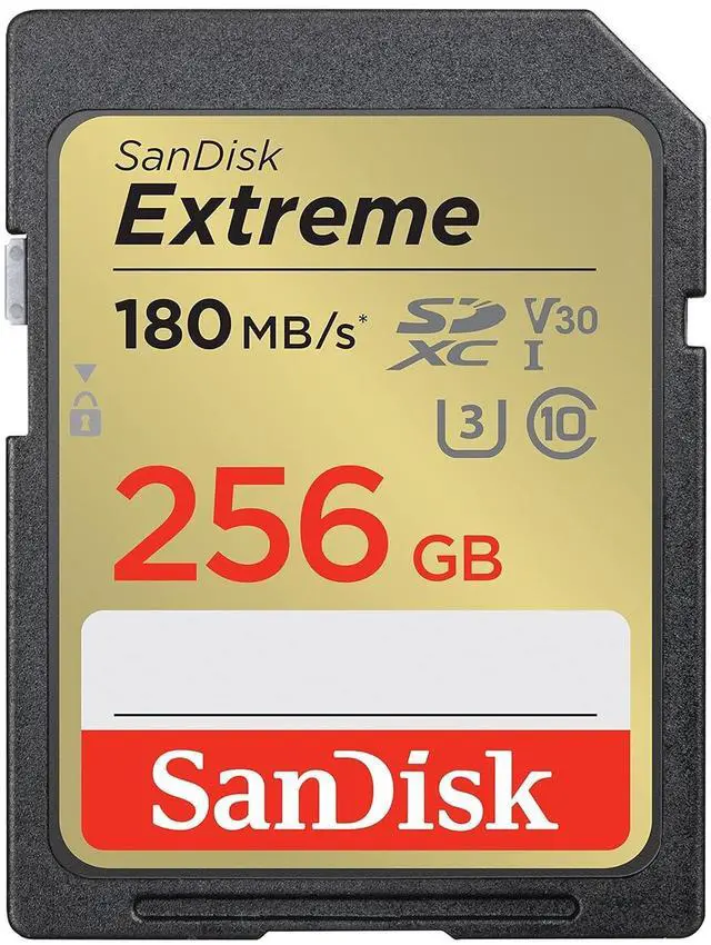 Main image of 256GB Extreme SDXC UHS-I Memory Card - C10, U3, V30, 4K, UHD, SD Card - SDSDXVV-256G-GNCIN