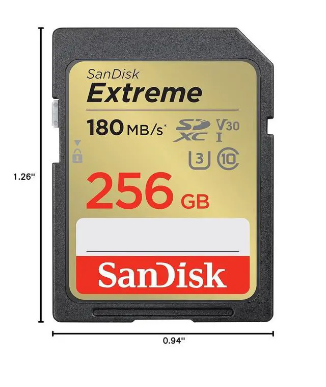 Alt view image 7 of 7 - 256GB Extreme SDXC UHS-I Memory Card - C10, U3, V30, 4K, UHD, SD Card - SDSDXVV-256G-GNCIN