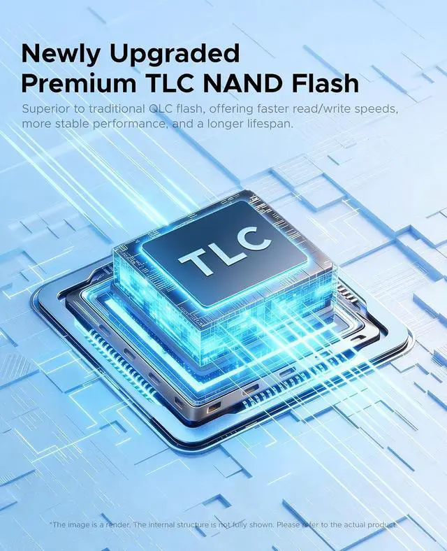 Alt view image 4 of 7 - 256GB USB Flash Drive SSD, External TLC Solid State Drive Up to 400MB/s Read, 300MB/s Write High Speed USB-C & USB-A Port,Metal Housing Swivel Design Compatible with iPhone 17, Android, PC