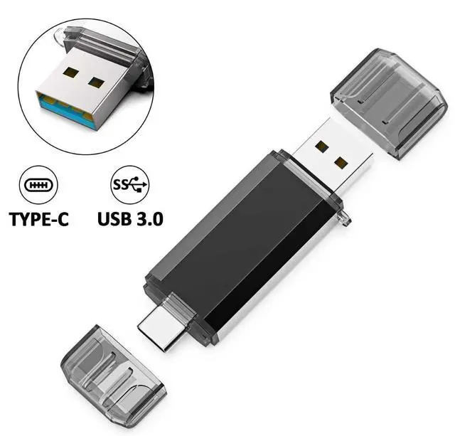 Alt view image 3 of 6 - 16GB Dual Drive Go-Stick USB 3.0 + USB-C Type-C Flash Drive for Android Smartphones, Computers, MacBook, Tablets, PC (16GB, 1 Pack)