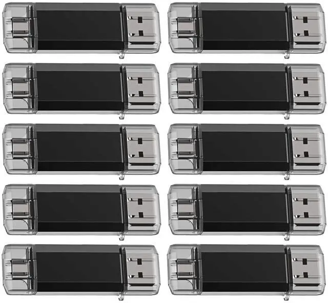 Main image of 16GB (10 Pack) Dual Drive Go-Stick USB 3.0 + USB-C Type-C Flash Drive for Android Smartphones, Computers, MacBook, Tablets, PC (16GB)