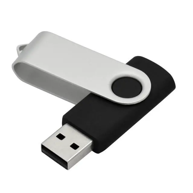Alt view image 2 of 3 - 1GB Standard USB 2.0 Flash Memory Stick (Metal Swivel Design in Black - 1 Pack)