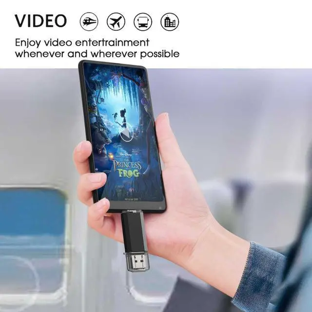 Alt view image 4 of 6 - 16GB Dual Drive Go-Stick USB 3.0 + USB-C Type-C Flash Drive for Android Smartphones, Computers, MacBook, Tablets, PC (16GB, 1 Pack)