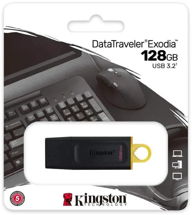 Alt view image 5 of 6 - DataTraveler Exodia 128GB USB 3.2 Flash Drive DTX/128GB,Black