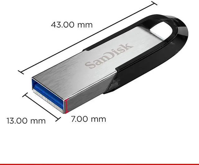 Alt view image 3 of 7 - 256GB Ultra Flair USB 3.0 Flash Drive, SDCZ73-256G-G46, Black