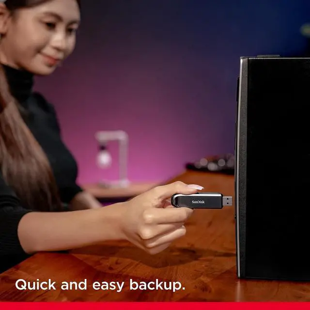 Alt view image 6 of 7 - 2TB Extreme PRO Flash Drive with USB-A - Up to 1000MB/s Read speeds and 900MB/s Write speeds - for Laptops, Computers, Desktops - High Performance Drive, Black - SDCZ820-2T00-G46