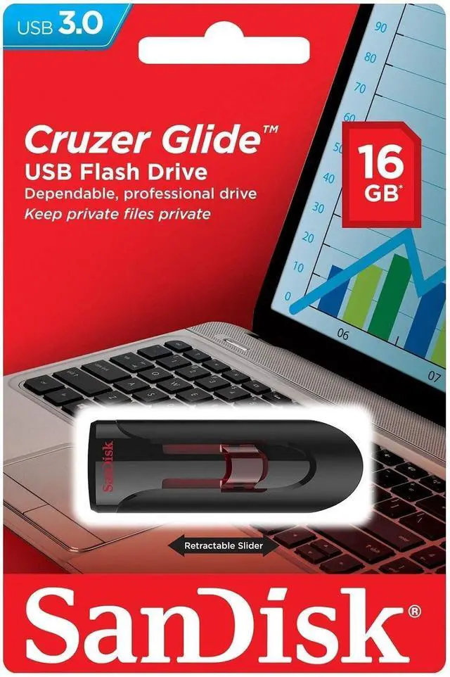 Alt view image 2 of 4 - 16GB (10 Pack) Cruzer Glide USB 3.0 Flash Drive SDCZ600-016G-B35 Bundle with (5) GoRAM Black Lanyards (16GB, 10 Pack)