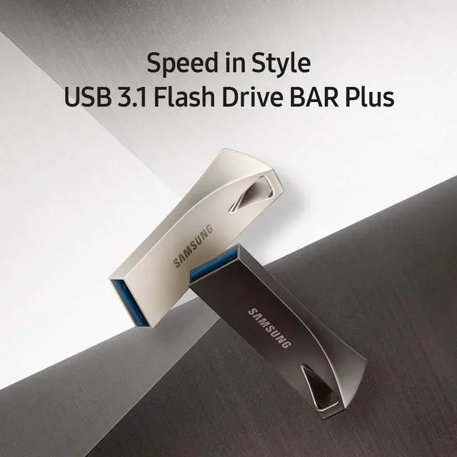 Alt view image 4 of 7 - BAR Plus 3.1 USB Flash Drive, 128GB, 400MB/s, Rugged Metal Casing, Storage Expansion for Photos, Videos, Music, Files, MUF-128BE4/AM, Titan Grey