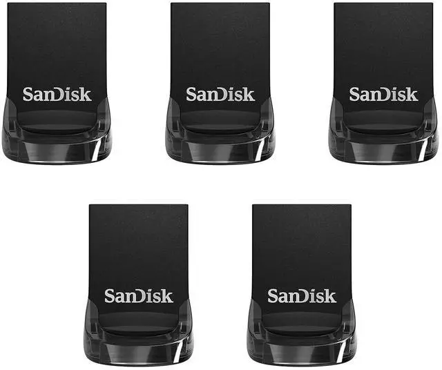 Main image of 128GB 5-Pack Ultra Fit USB 3.1 Flash Drive (5x128GB) - SDCZ430-128G-B5CT, Black